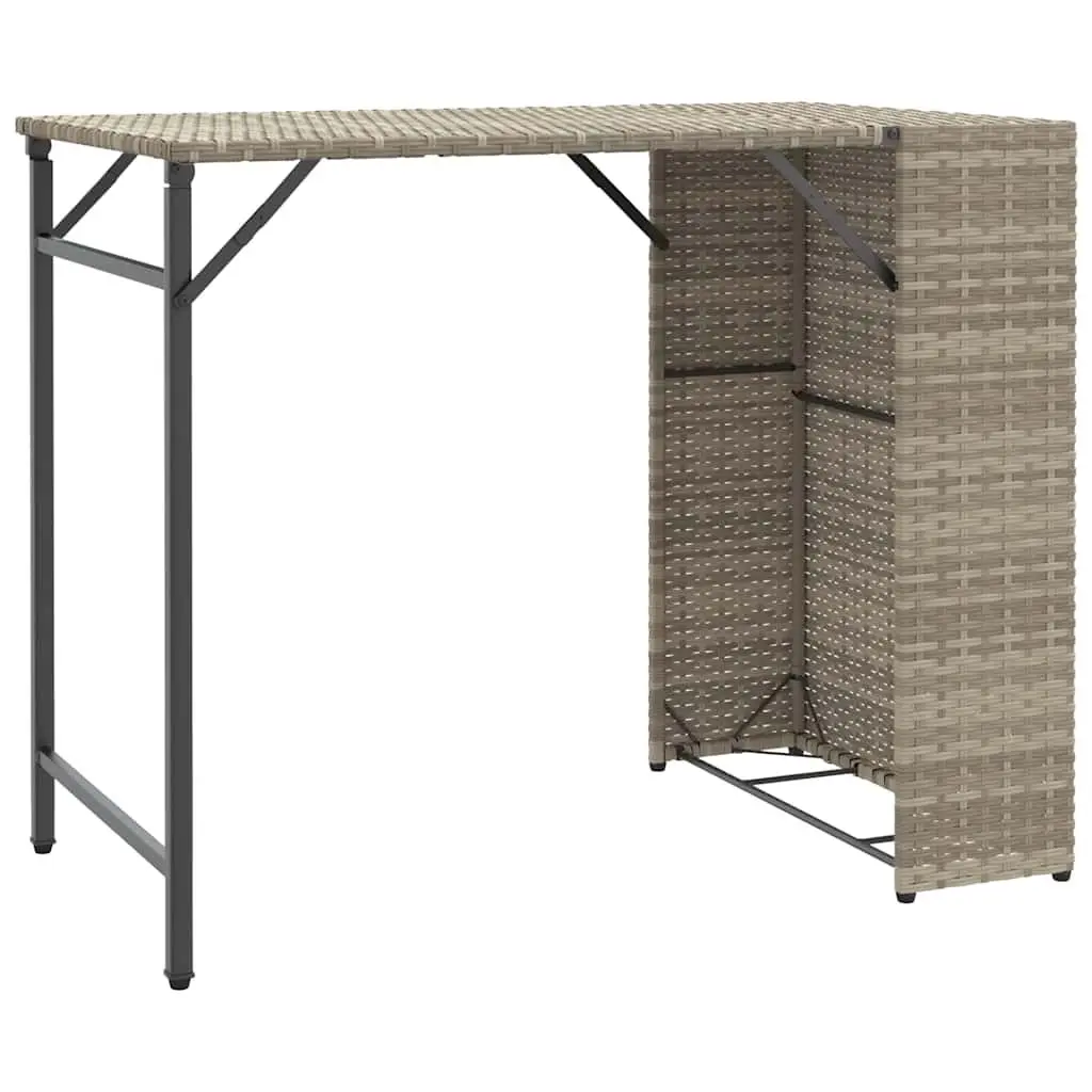 Garden Dining Set 5 Piece Foldable Outdoor Patio Furniture Grey Poly Rattan