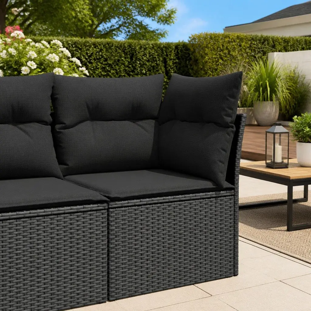Black Corner Sofa for Outdoors