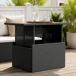 Practical and Versatile Garden Table with Black Finish