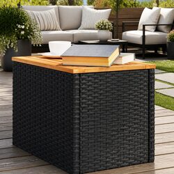 Reliable Black Garden Side Tables: Set of 2