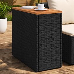 Warm Garden Side Table with Practical Features