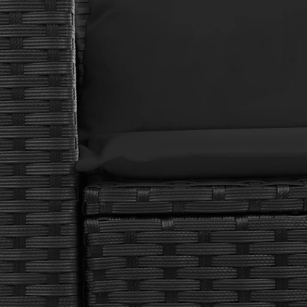 Black Rattan Garden Sofa