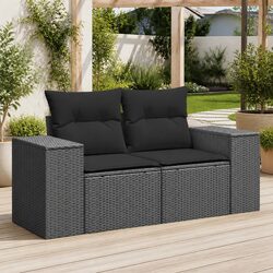 Comfortable 2-Seater Garden Sofa with Cushions