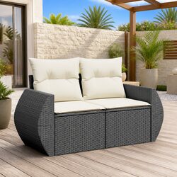 Reliable 2-Seater Garden Sofa with Cushions Included