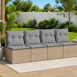Comfortable 4-Seater Garden Sofa with Soft Cushions