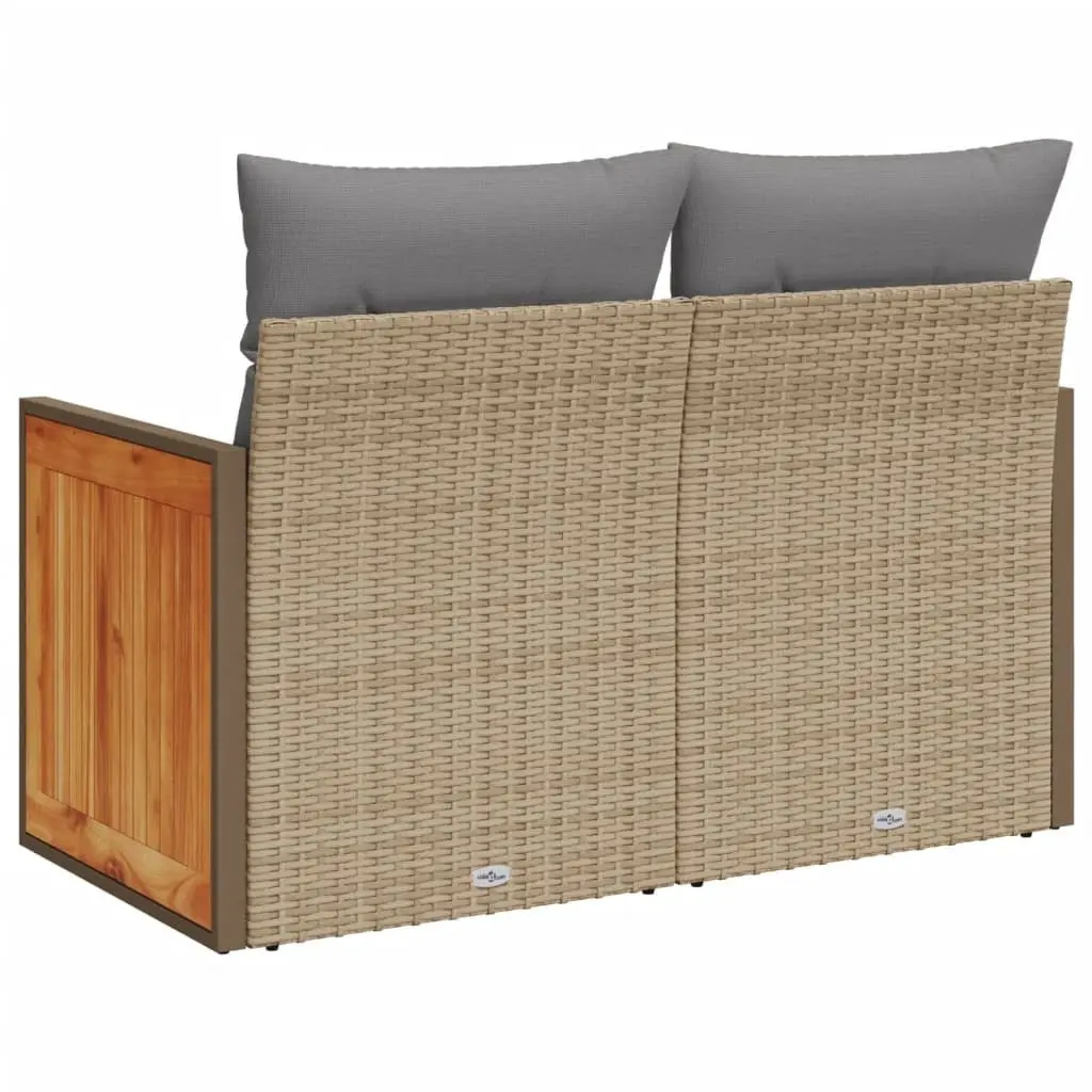 Garden Sofa 2-Seater Outdoor Seating Modular Patio Furniture Beige