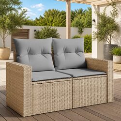 Comfortable 2-Seater Garden Sofa with Storage Solutions