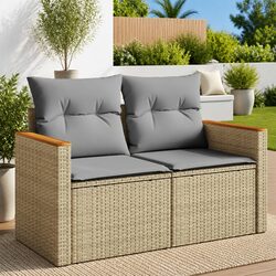 Comfortable 2-Seater Garden Sofa with Hidden Storage