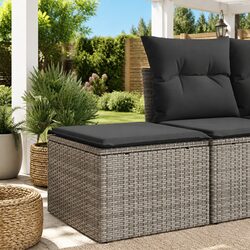Reliable Grey Garden Stool with Cushioned Comfort