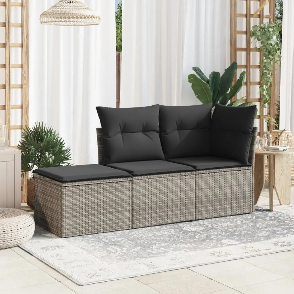 Garden Stool Storage Cushion Outdoor Furniture 55x55x37cm Grey