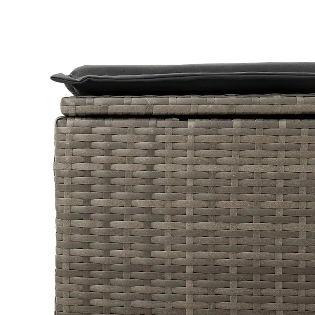 Garden Stool Storage Cushion Outdoor Furniture 55x55x37cm Grey