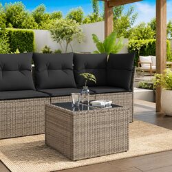Reliable and Stylish Grey Garden Table for Outdoor Use
