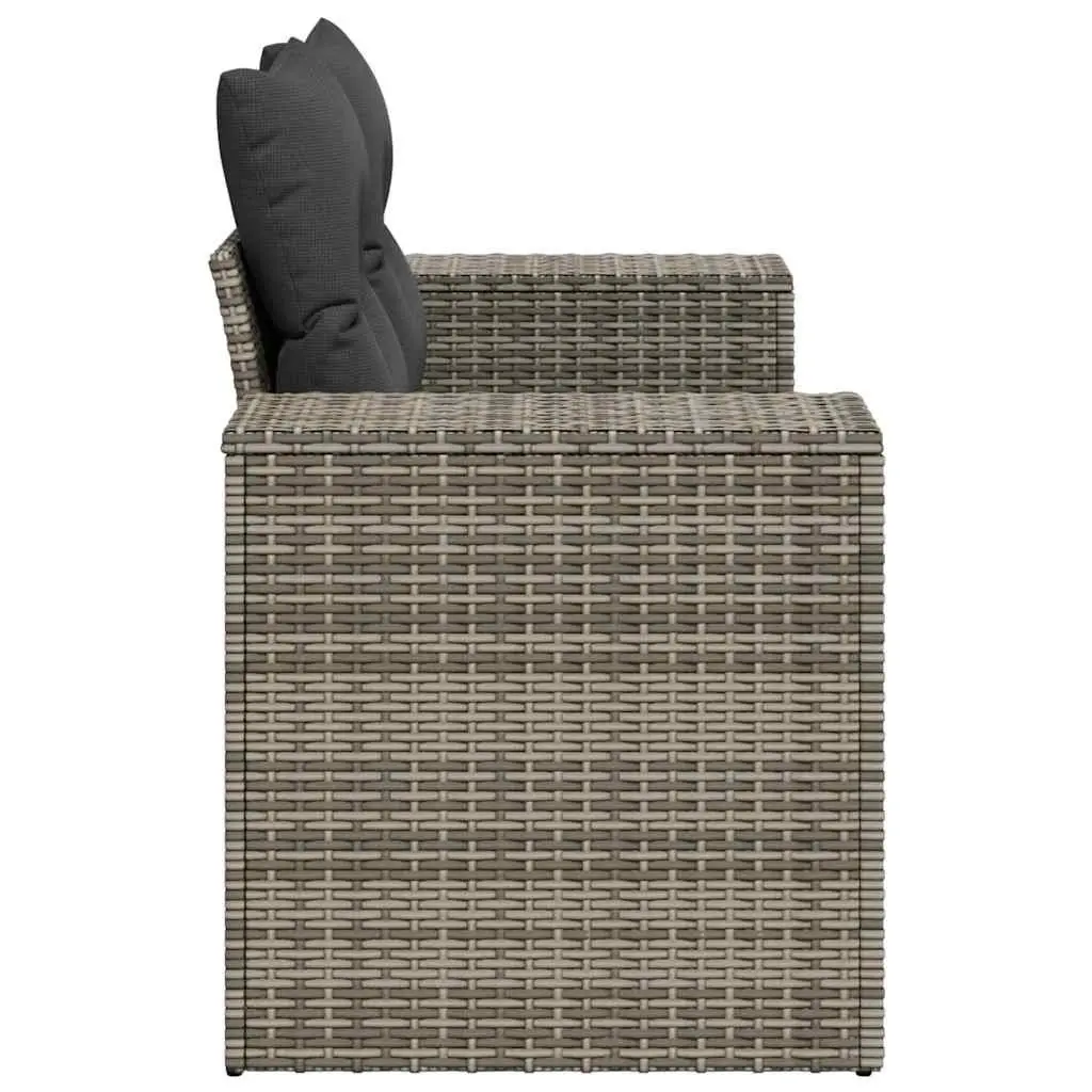 2-Seater Garden Sofa Outdoor Furniture Patio Seating Grey