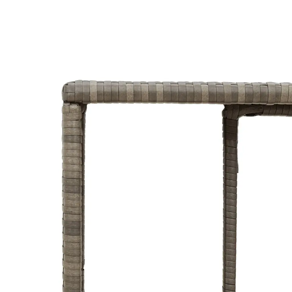 Storage Shelves Outdoor Garden Furniture 2 Pieces Grey Poly Rattan