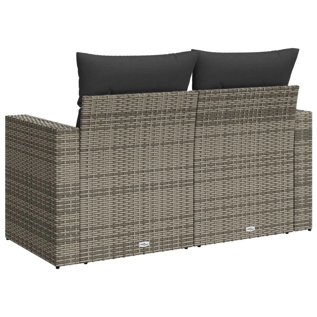 Grey 2-Seater Garden Sofa with Storage Solutions