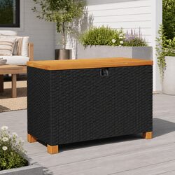 Practical Black Garden Storage Box 80x40x48cm