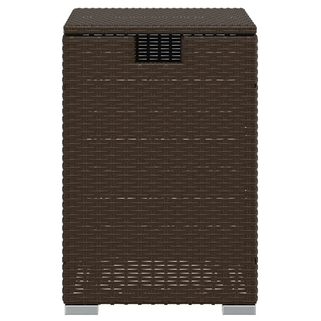 Propane Tank Cover Table Outdoor Side Table 40x40x60cm Brown Poly Rattan