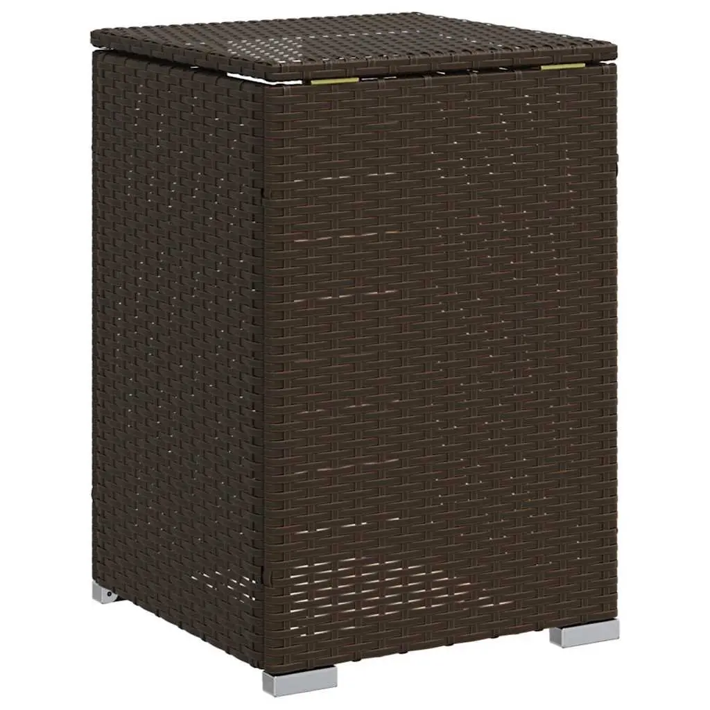 Propane Tank Cover Table Outdoor Side Table 40x40x60cm Brown Poly Rattan