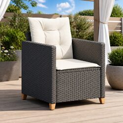 Comfortable Garden Chair with Cushions for Outdoor Enjoyment