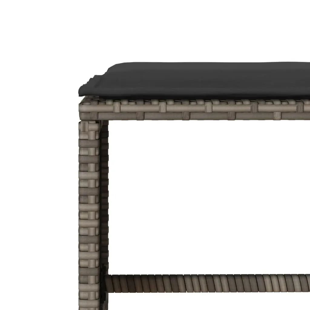 4 Piece Garden Sofa Set with Cushions Grey Outdoor Furniture Patio Seating