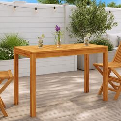 Garden Dining Table 110x55x75cm Outdoor Patio Acacia Wood Furniture Brown