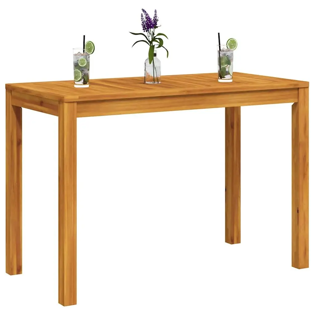 Garden Dining Table Outdoor Patio 110x55x75cm Acacia Wood Brown