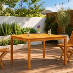 Reliable Outdoor Dining Table with Acacia Wood Charm