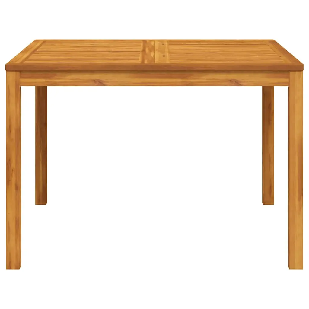 Garden Dining Table Outdoor Use 110x110x75cm Brown Acacia Wood Square Furniture