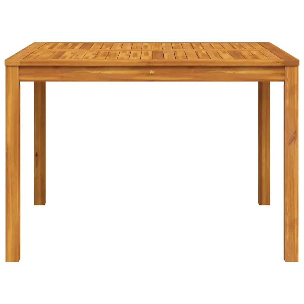 Garden Dining Table Outdoor Use 110x110x75cm Brown Acacia Wood Square Furniture