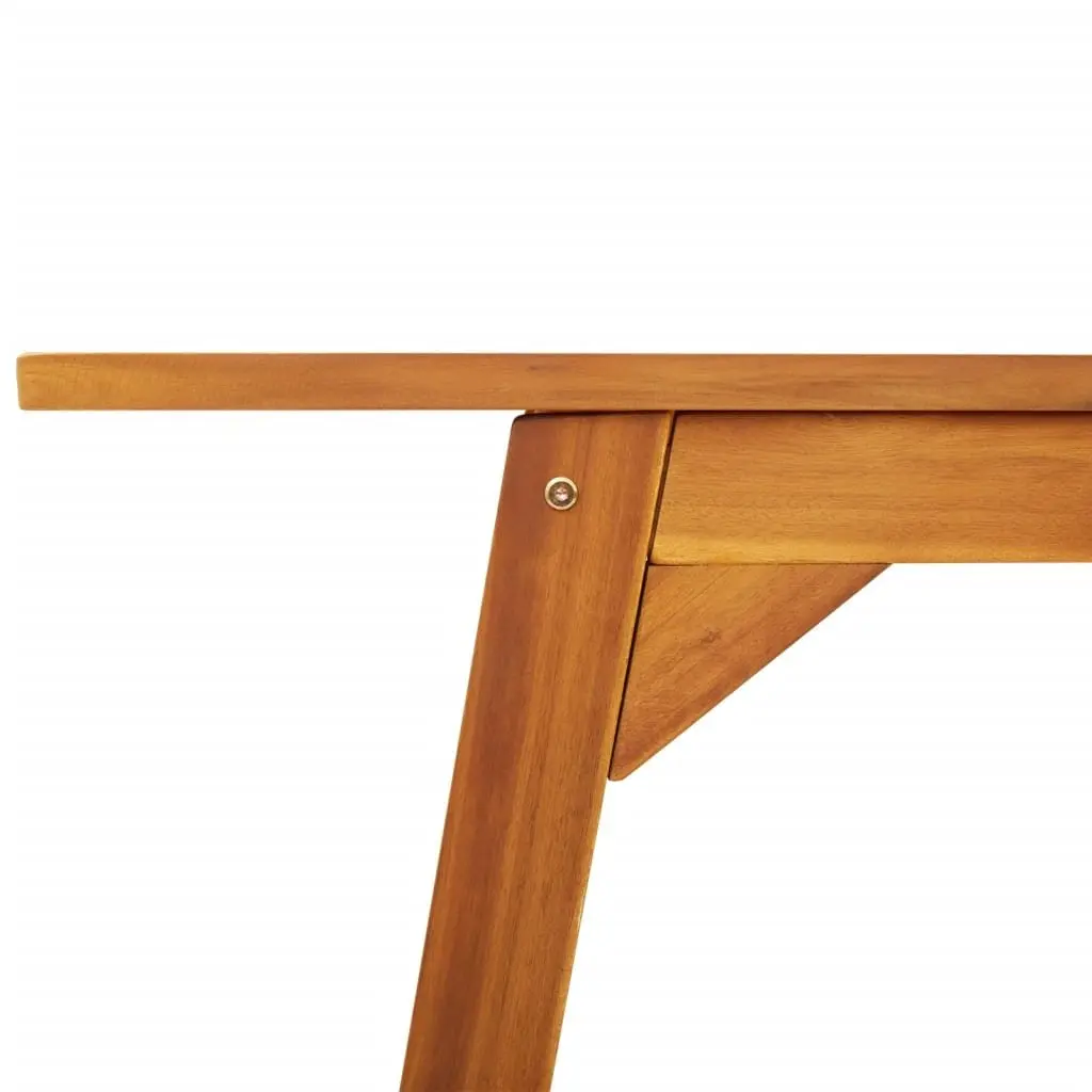 Outdoor Dining Table Made of Solid Acacia 110x56x75cm