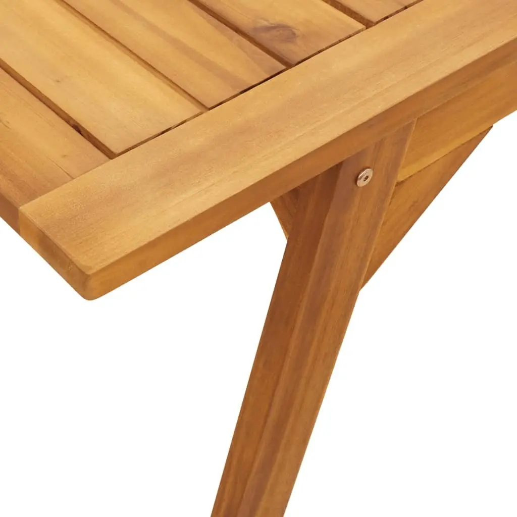 Outdoor Dining Table Made of Solid Acacia 110x56x75cm