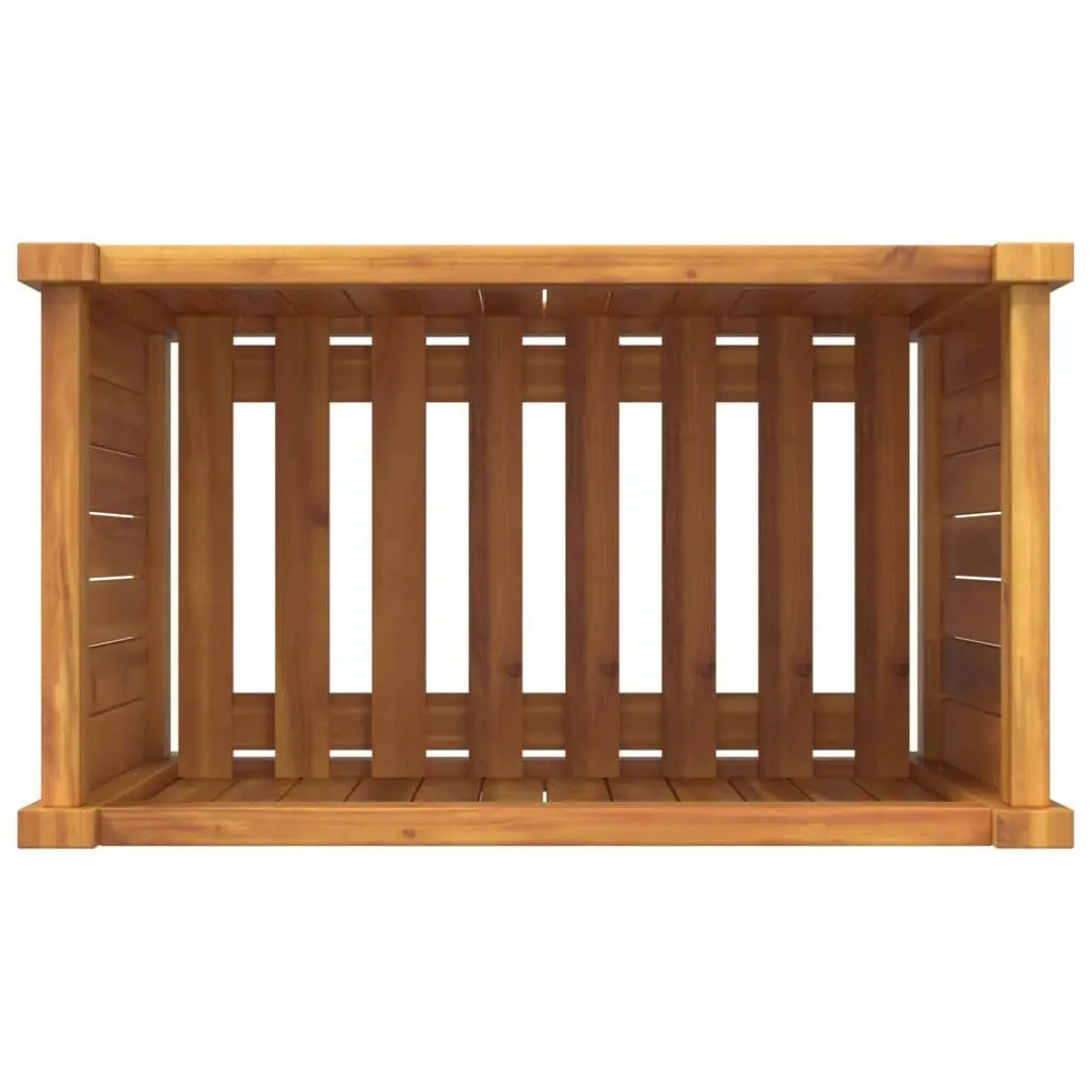 Wooden Garden Planter Box Outdoor Patio Deck Balcony 54x31x50cm Brown