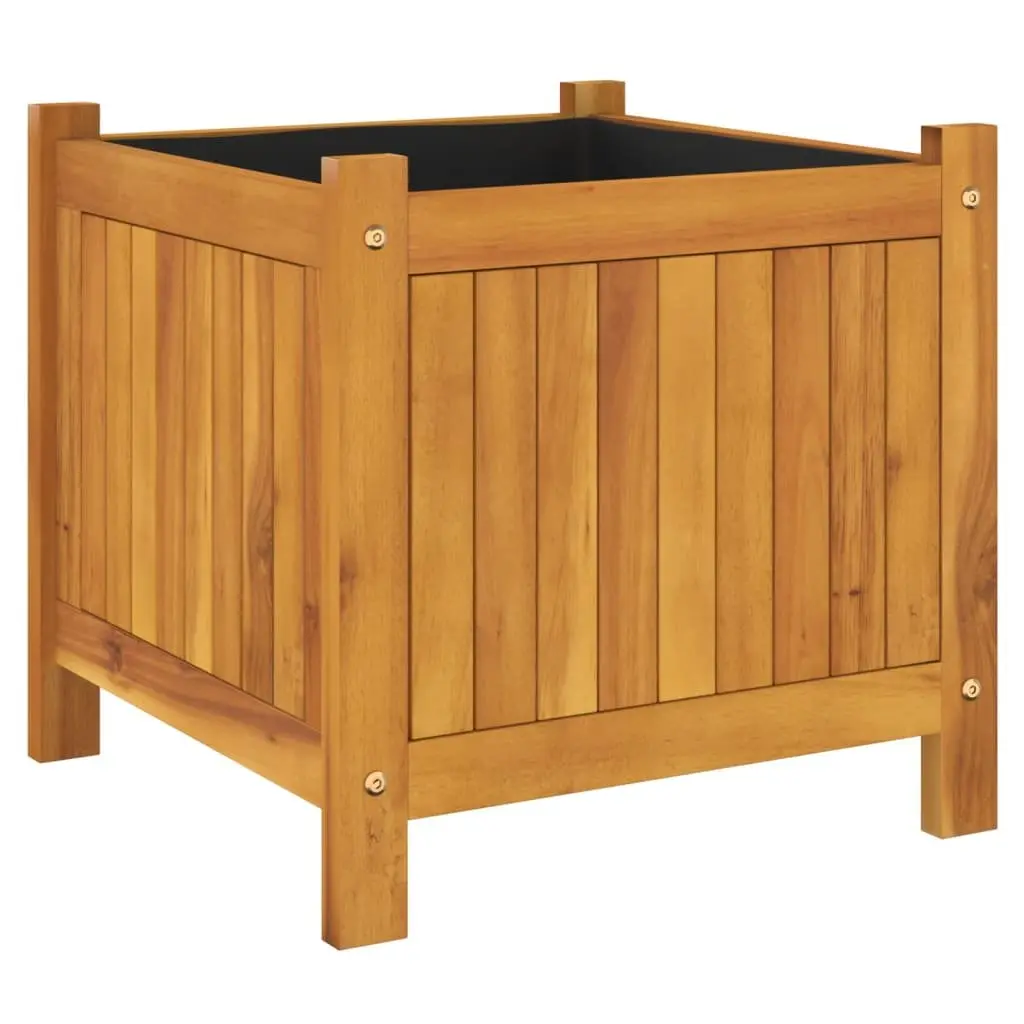 Garden Planter Box Wooden Raised Bed Acacia 42x42x40 cm Brown