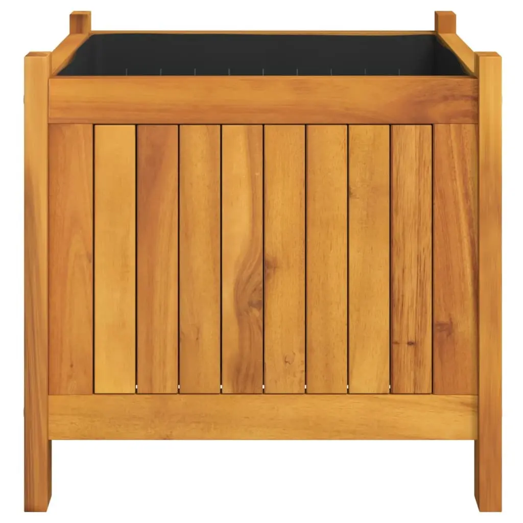 Garden Planter Box Wooden Raised Bed Acacia 42x42x40 cm Brown