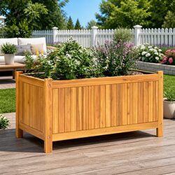 Reliable Wooden Garden Planter Box 80x42x40 cm
