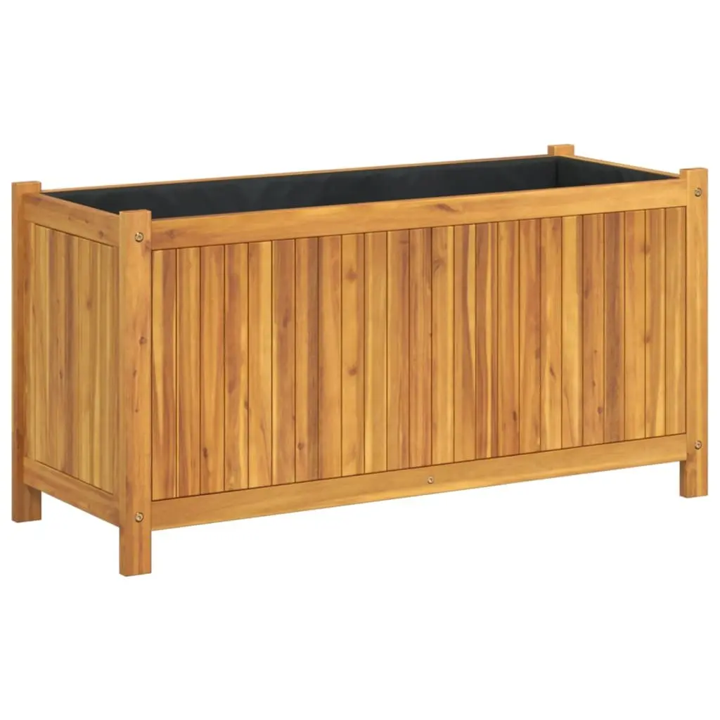 Wooden Garden Planter Box Outdoor Raised Bed for Flowers and Plants 99.5 x 38 x 50 cm Brown