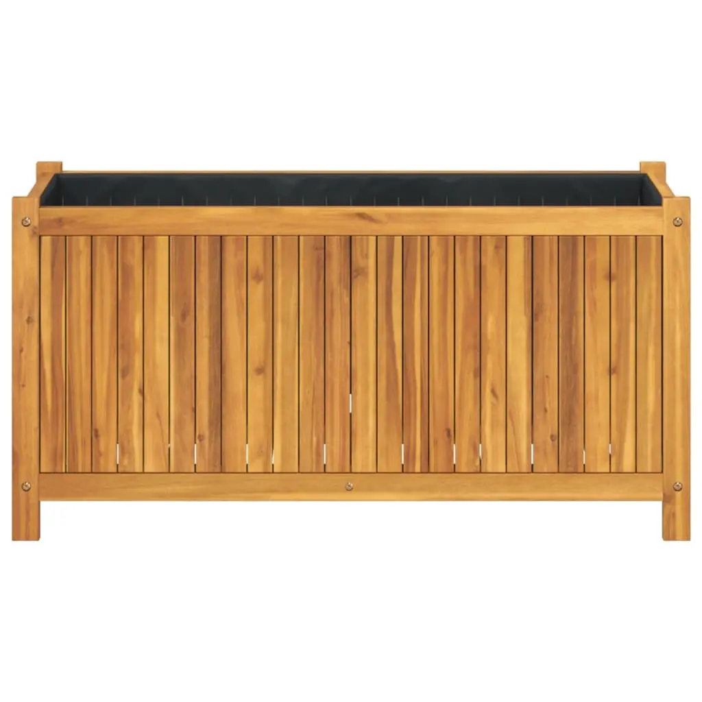 Wooden Garden Planter Box Outdoor Raised Bed for Flowers and Plants 99.5 x 38 x 50 cm Brown