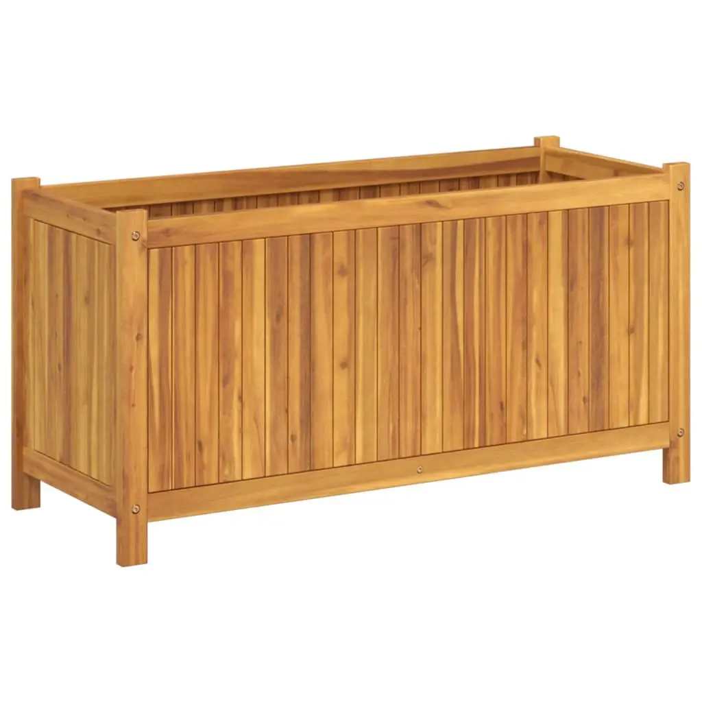 Wooden Garden Planter Box Outdoor Raised Bed for Flowers and Plants 99.5 x 38 x 50 cm Brown