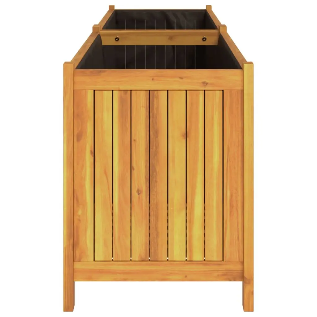 Garden Planter Box Solid Wood Acacia Brown 199x38.5x50 cm