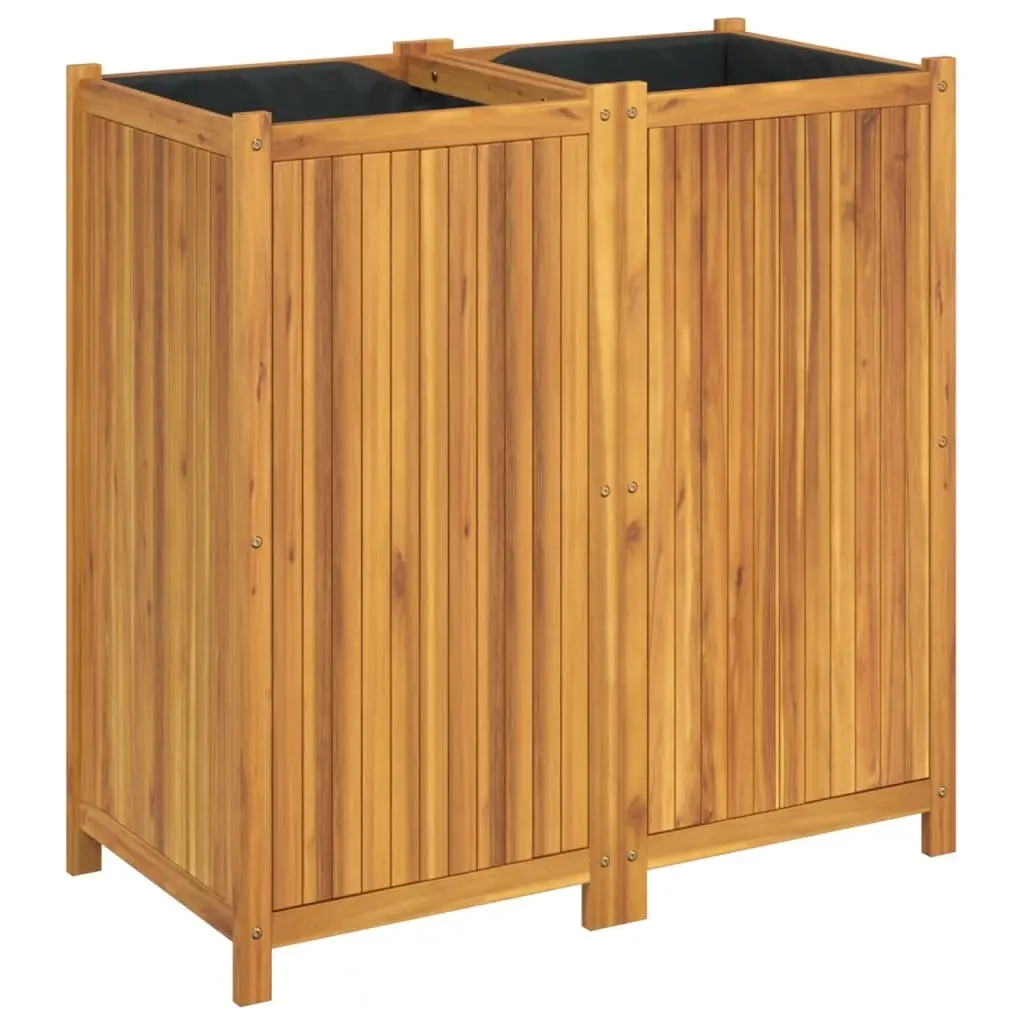 Wooden Garden Planter Box Raised Bed Outdoor Patio Balcony Decor 100L x 50W x 100H cm Brown
