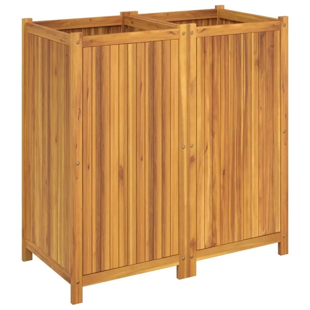 Wooden Garden Planter Box Raised Bed Outdoor Patio Balcony Decor 100L x 50W x 100H cm Brown