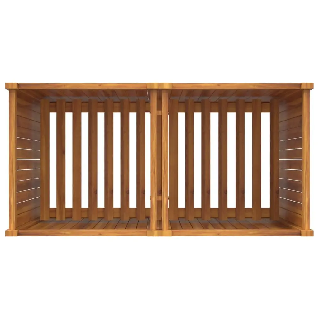 Wooden Garden Planter Box Raised Bed Outdoor Patio Balcony Decor 100L x 50W x 100H cm Brown