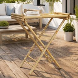 Quality Brown Bamboo Folding Tray Table for Everyday Use