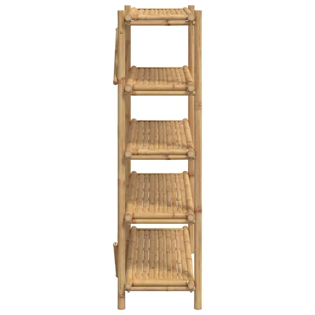5-Layer Bamboo Storage Shelf 100x40x150 cm Open Shelving Organiser Brown