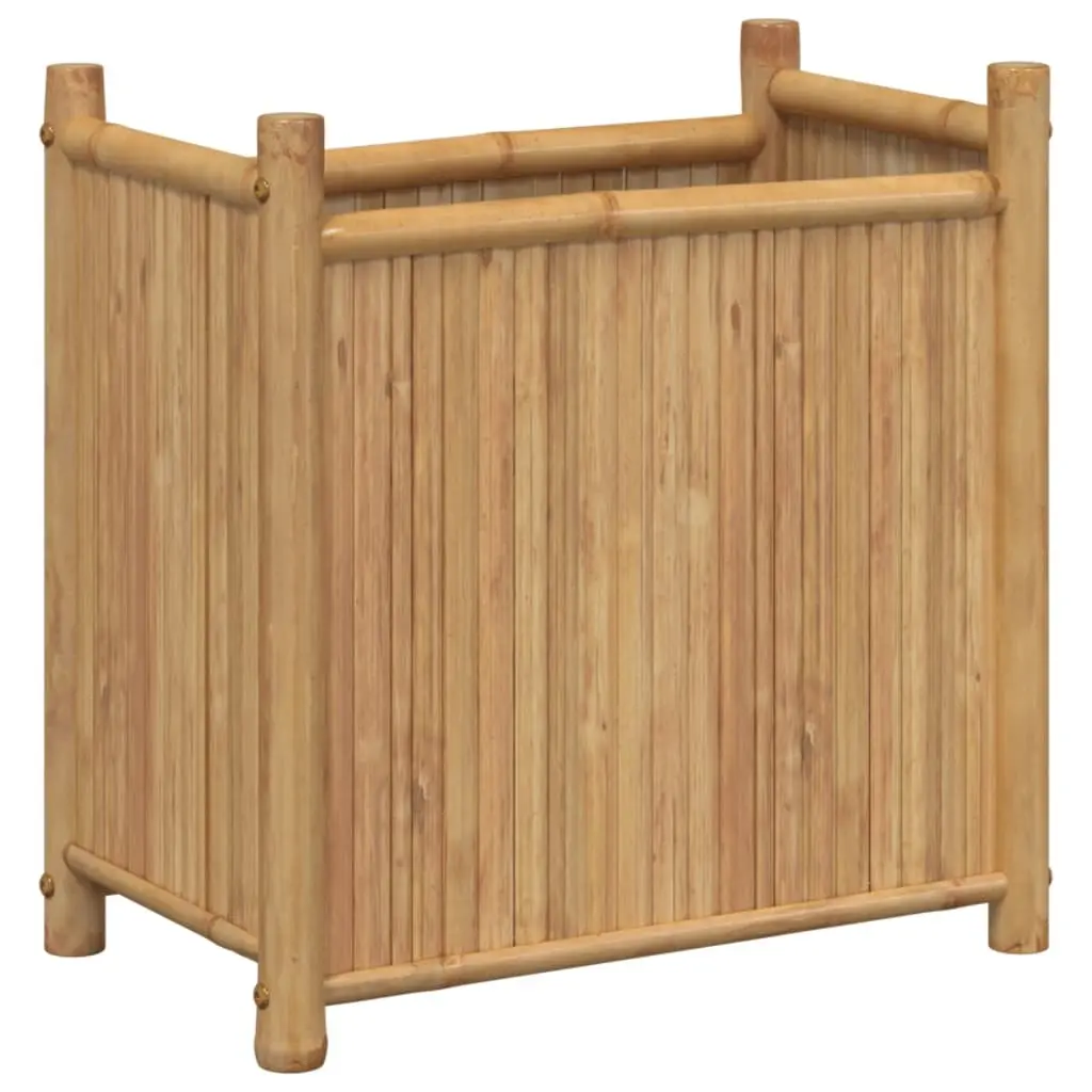 Bamboo Planter Box Garden Raised Bed 50x30x50 cm Brown