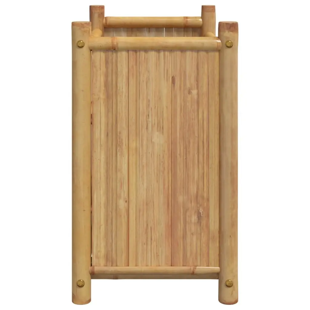 Bamboo Planter Box Garden Raised Bed 50x30x50 cm Brown