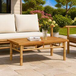 Reliable Bamboo Coffee Table 90x50x35cm for Any Setting