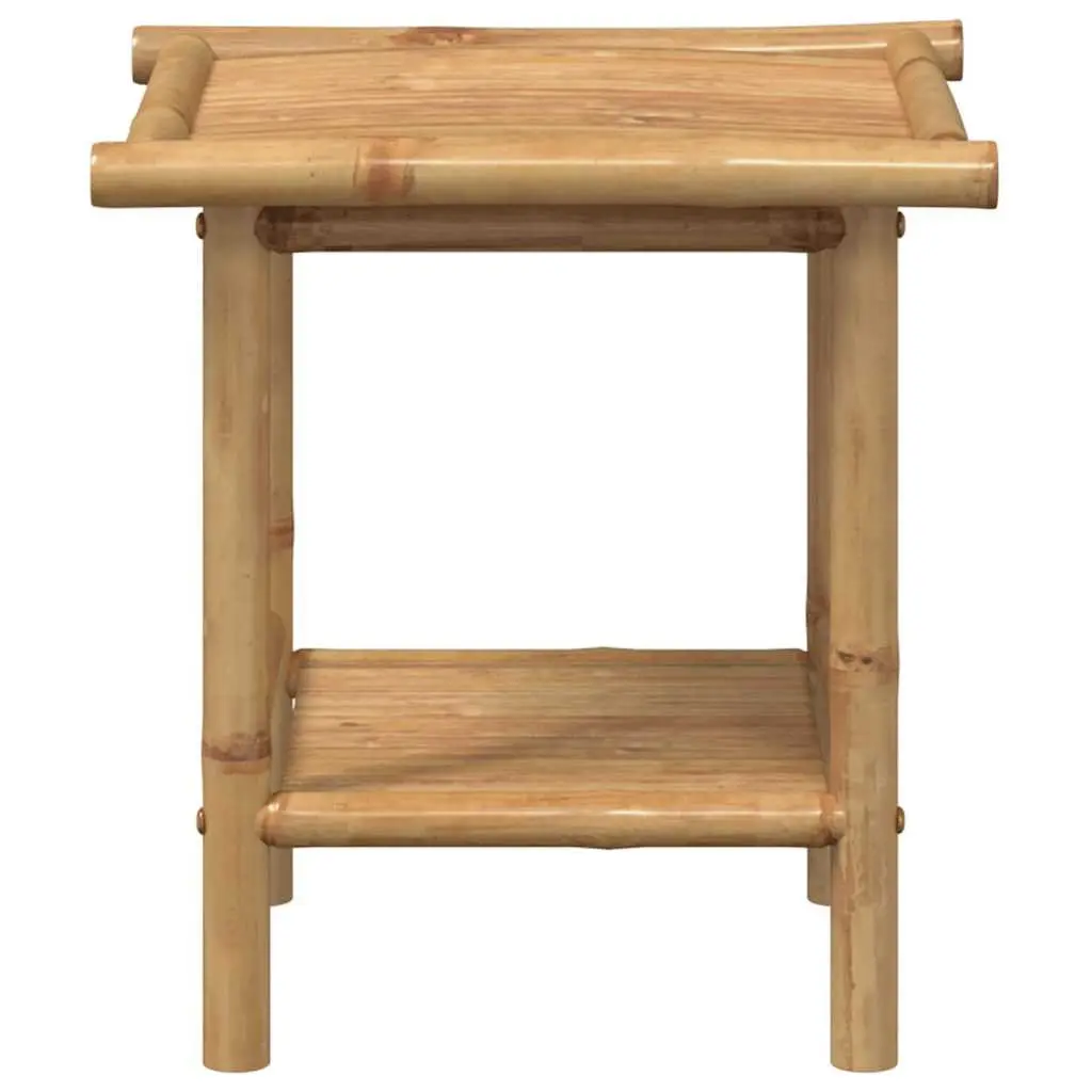 Coffee Table 45x45x45 cm Brown Bamboo Side Storage Accent Furniture Indoor