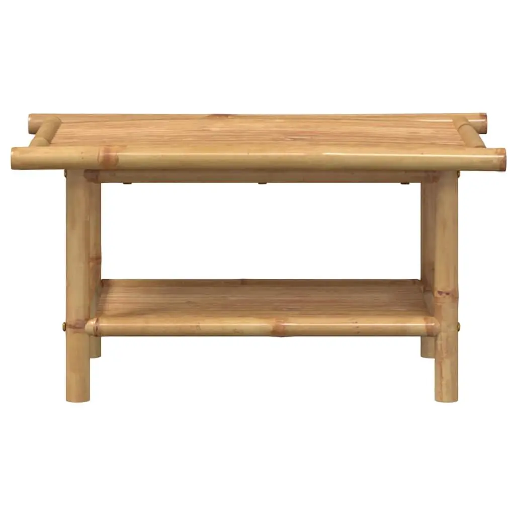 Coffee Table Storage 70x40x35 cm Brown Bamboo Accent Side Table Living Room