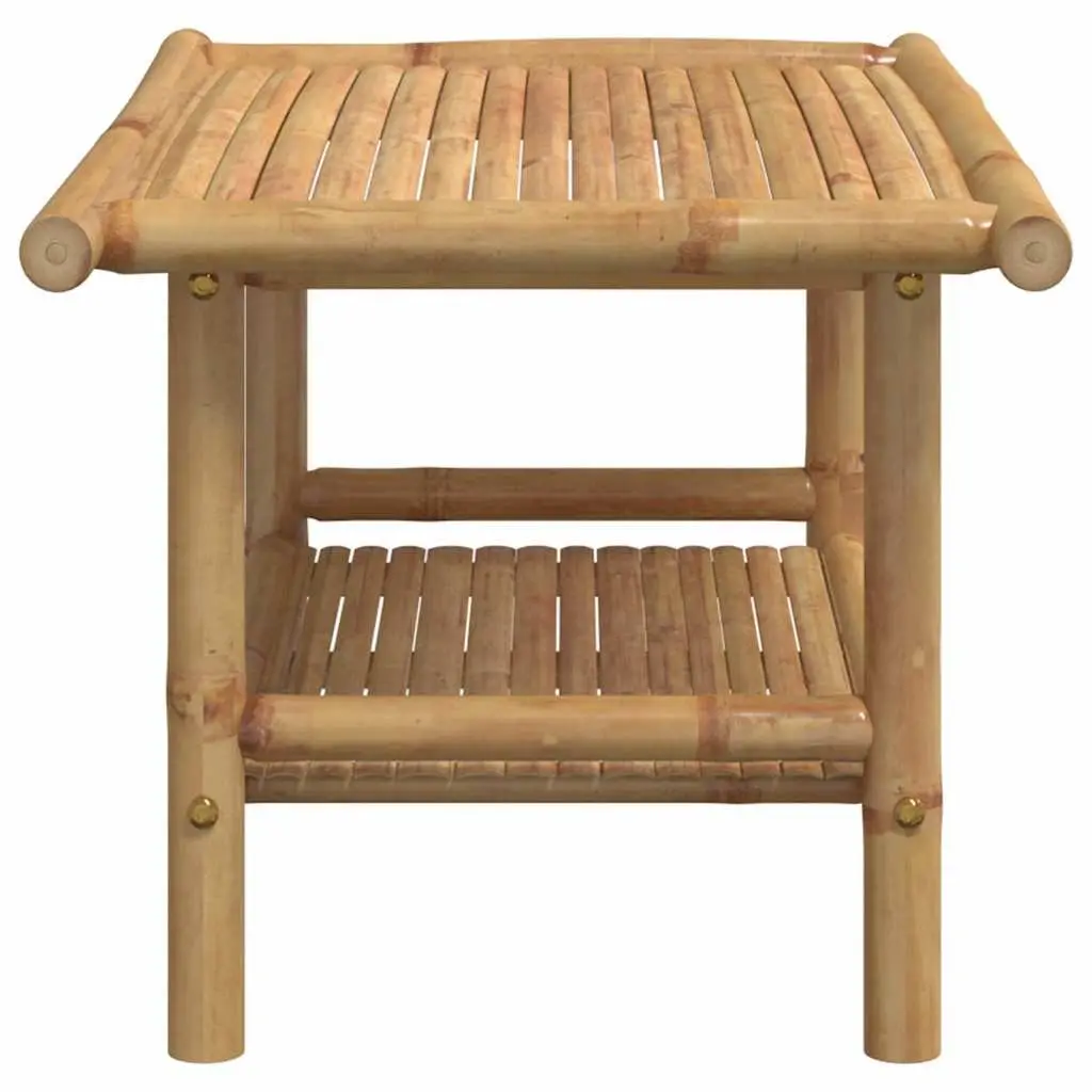 Coffee Table Storage 70x40x35 cm Brown Bamboo Accent Side Table Living Room